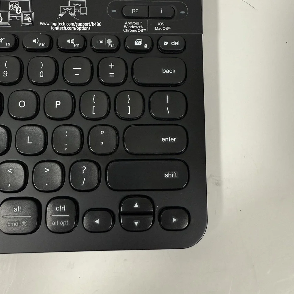 Logitech K480 Bluetooth Multi-Device Keyboard Black Yellow Wireless Universal